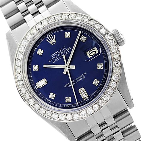 stainless steel rolex blue face|blue face rolex price.